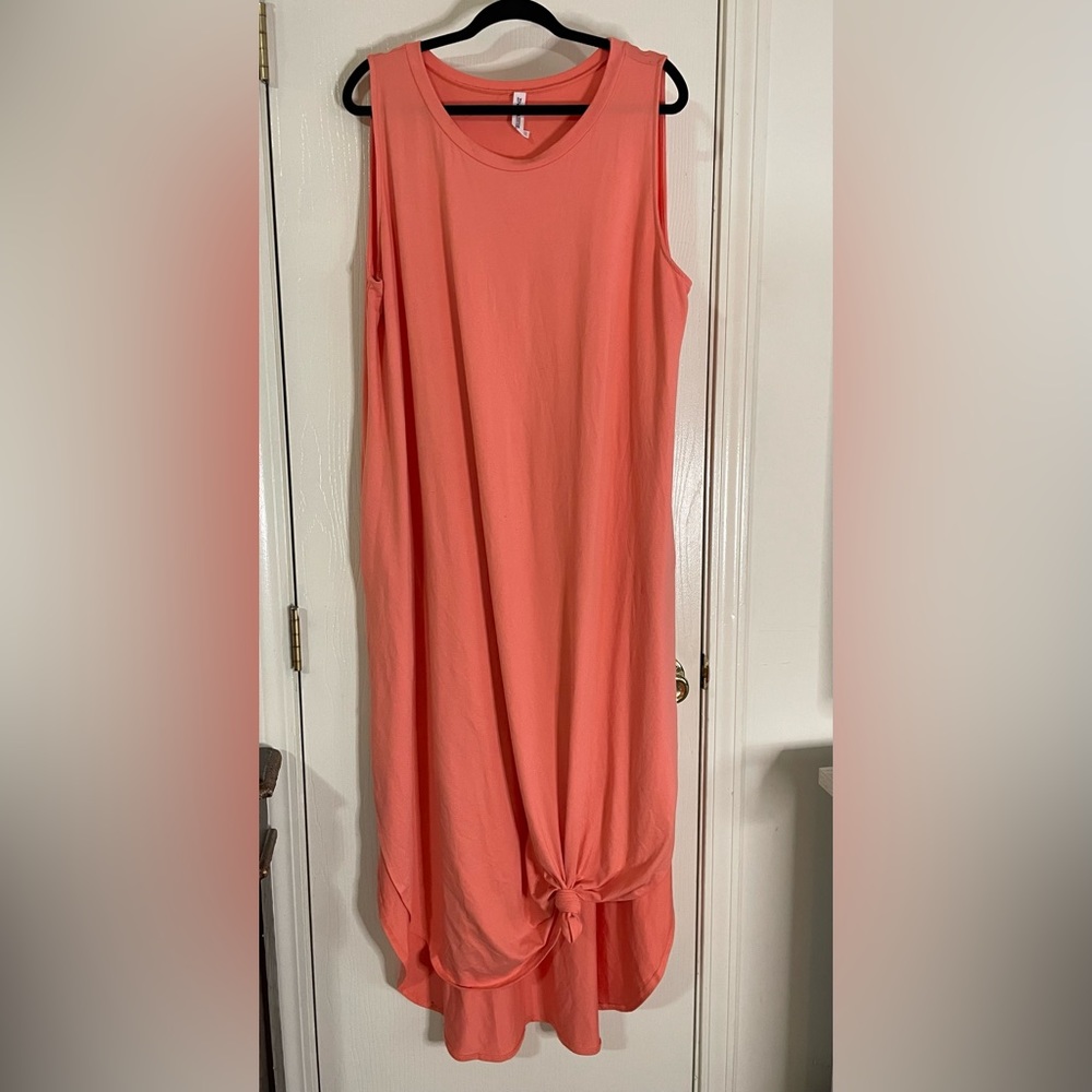 Coral maxi dress 3X